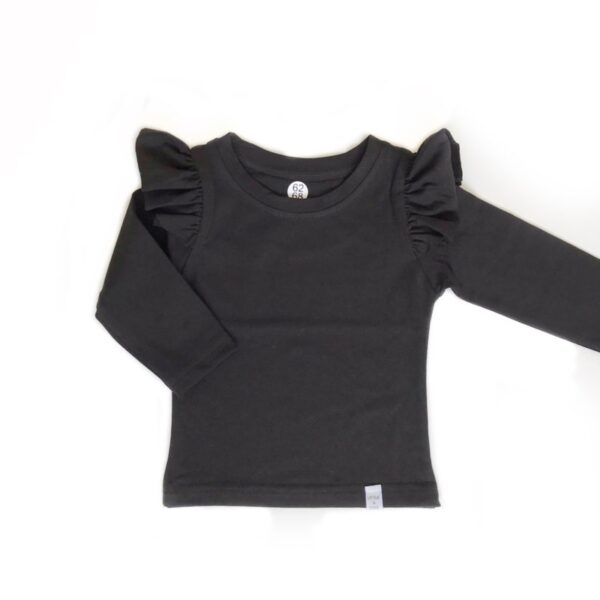 Longsleeve - RUFFLE zwart