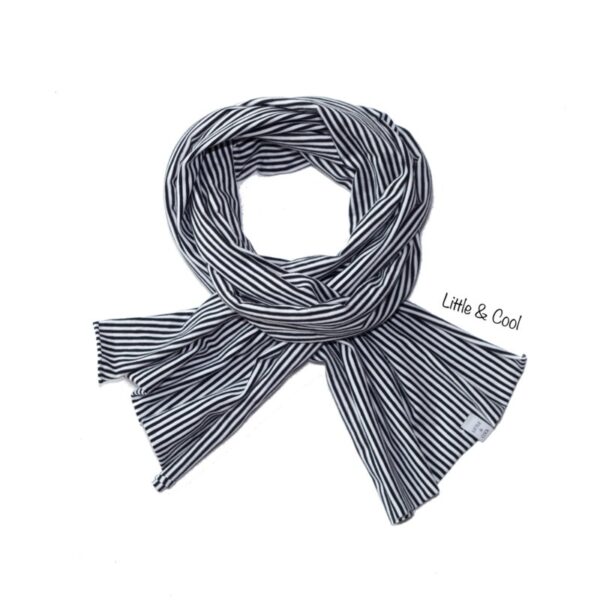 Sjaal - Zwart met Witte Strepen