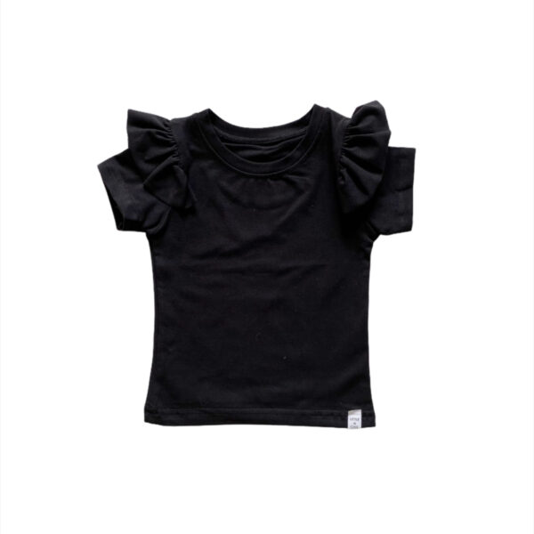 Shirt - RUFFLE zwart