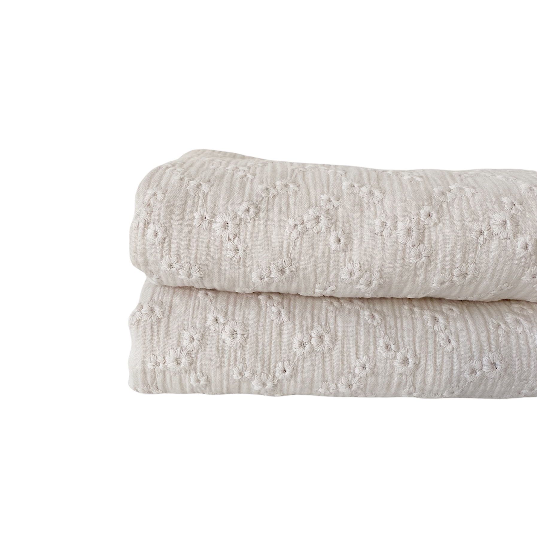 Swaddle - Embroidery Naturel - L 120x120 cm