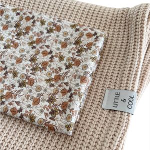Laken gewassen katoen Wieg- / ledikant -Vintage Flowers