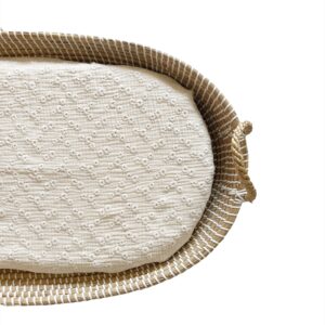 Matrashoes Mozes verschoonmandje - Embroidery Naturel