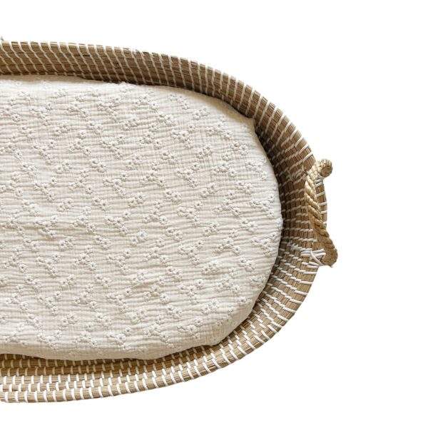 Matrashoes Mozes verschoonmandje - Embroidery Naturel
