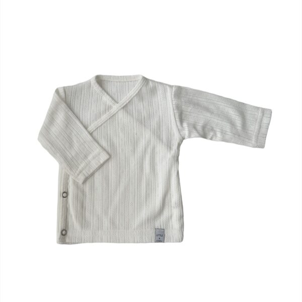 Longsleeve - Overslag POINTELLE Ecru