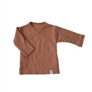 Longsleeve - Overslag POINTELLE Perzik
