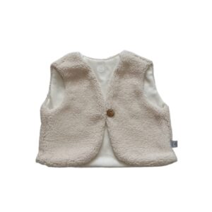 Teddy gilet Naturel
