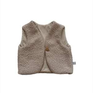 Teddy gilet Boucle Beige