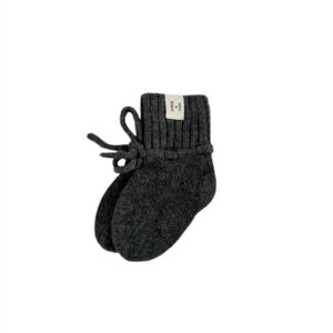 Little and Cool merino wol Babysokjes dark grey