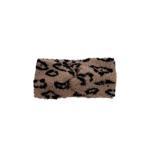 Hoofdband teddy twist Cacao Panter