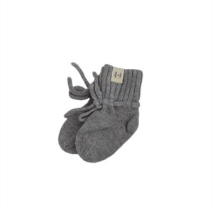 Little and Cool merino wol Babysokjes grey melange