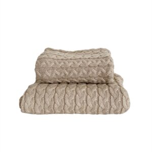 Wieg-/ledikantdeken Gebreid sand Cable blanket