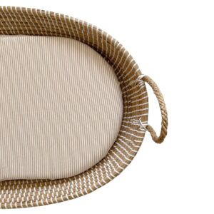 Matrashoes Mozes verschoonmandje - Smal streep sand