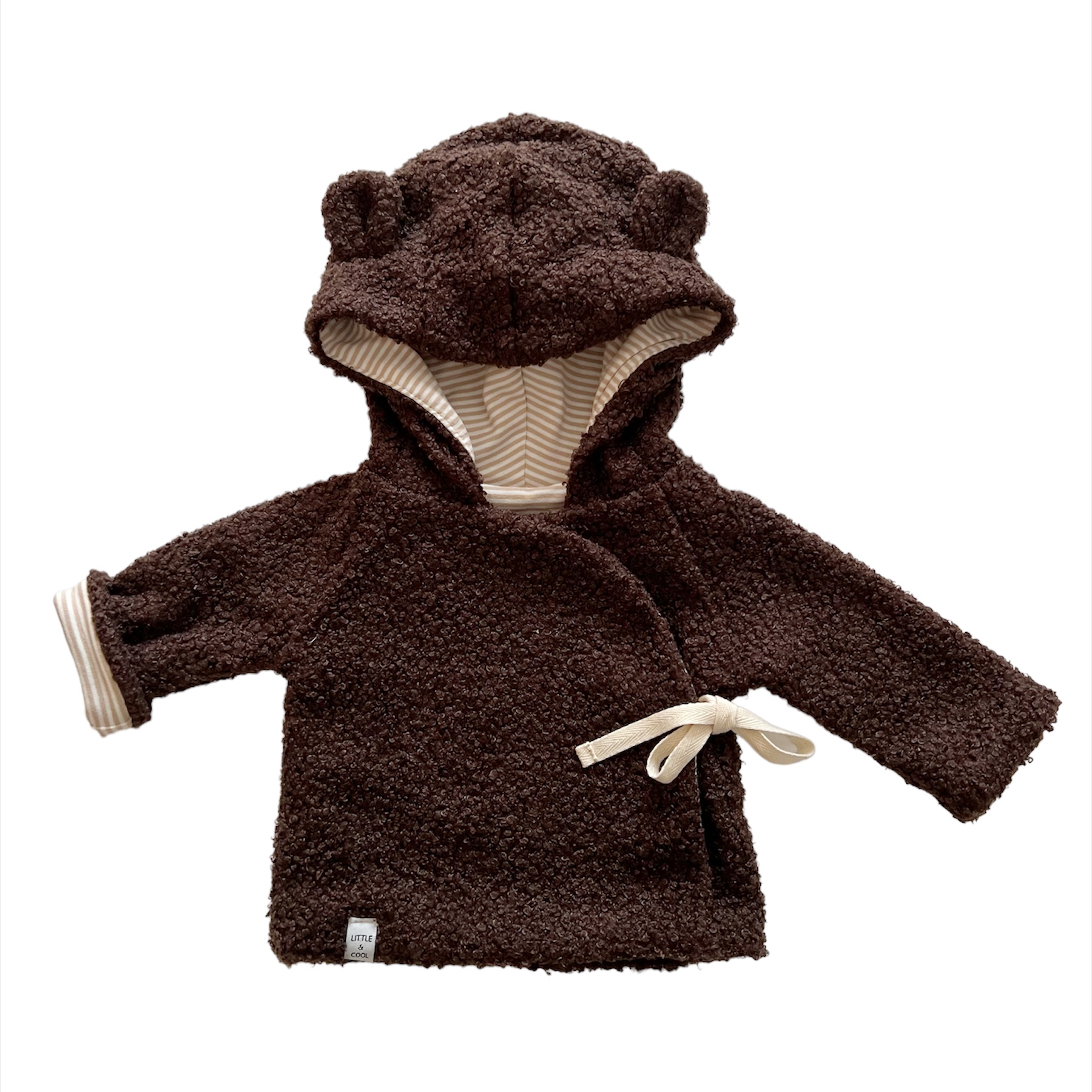 dynamisch ik betwijfel het verticaal Baby jasje Boucle Dark Brown - Little and Cool