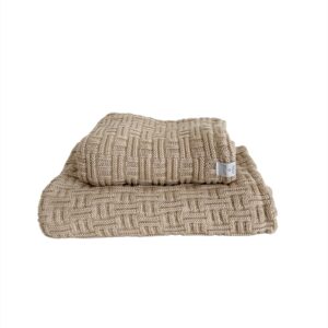 Wieg-/ledikantdeken Gebreid sand checks blanket