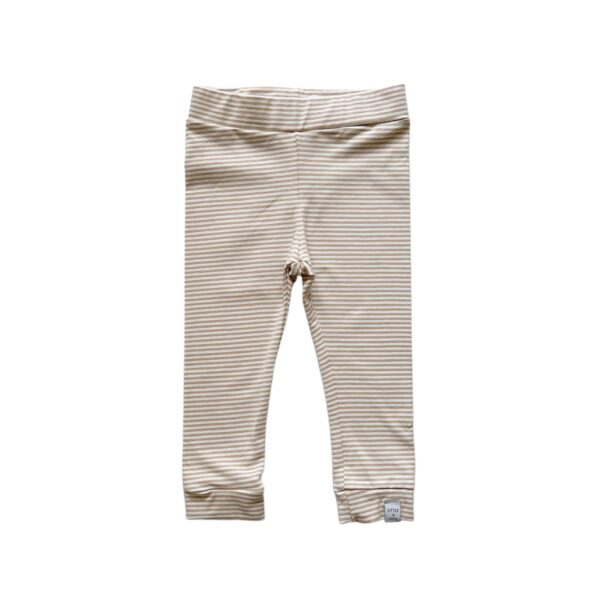 Skinny legging -   Smal streep Sand