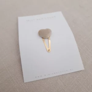 Heart clip Beige klein (1 stuk)