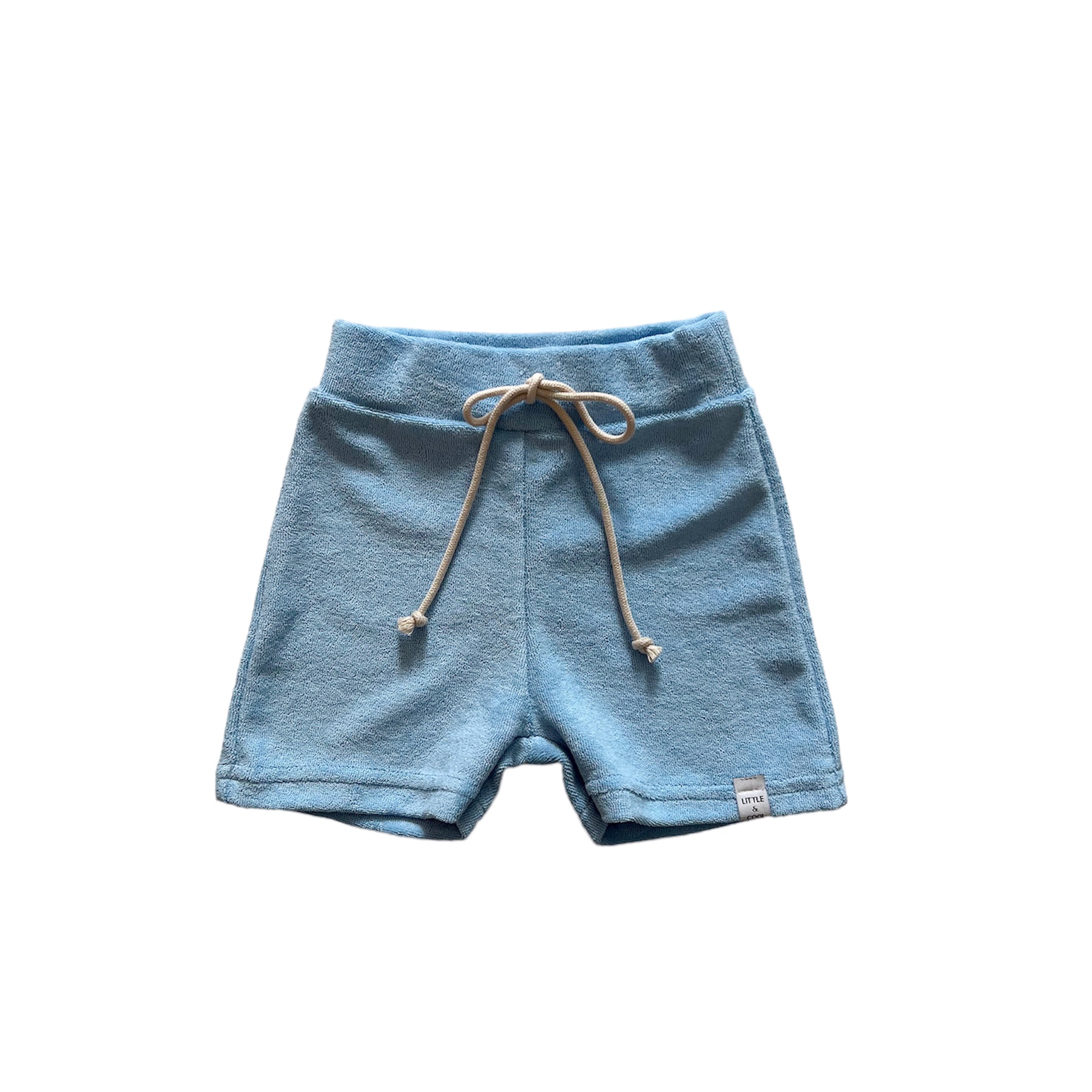 draadloos Spektakel voorstel Korte broek - Badstof Baby blauw - Little and Cool