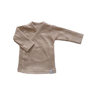 Longsleeve - overslag mini kabel beige