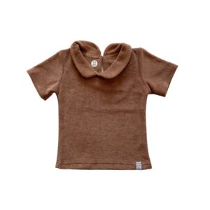 Shirt - Kraagje Badstof Cacao