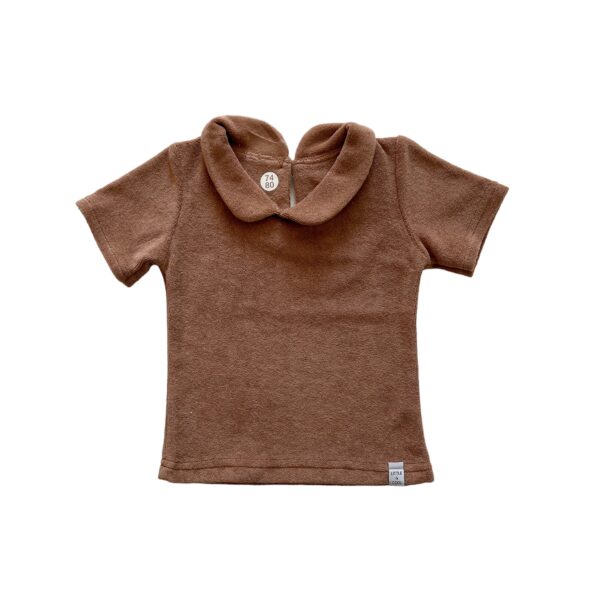 Shirt - Kraagje Badstof Cacao