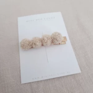 Pompom Beige line groot (1 stuk)