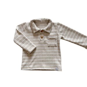Polo - Rib streep beige