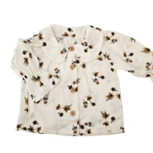 blouse Flowers  brown