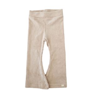 Flared - Rib velours beige