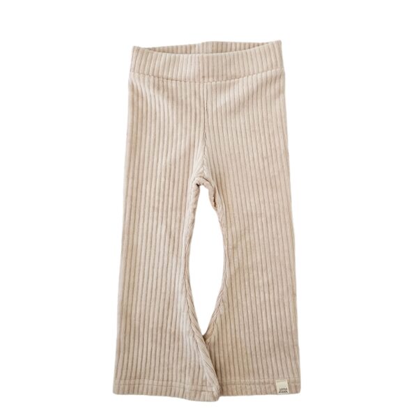Flared - Rib velours beige