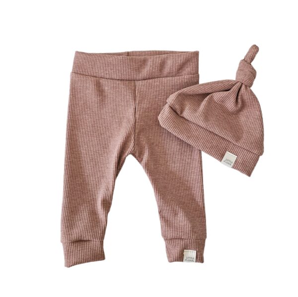 Newborn set - Old pink malange rib