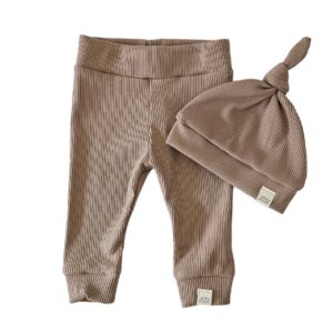 Newborn set - Rib Dark beige
