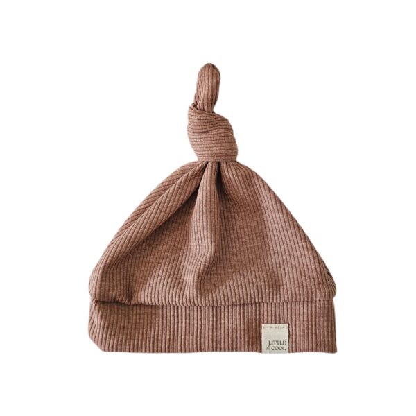 Newborn Mutsje los - Old pink rib Malange
