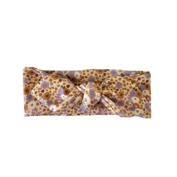 Haarband Breed - Vintage Flowers Lila