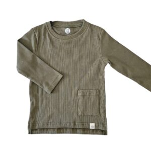 Longsleeve - Rib Olijf Green