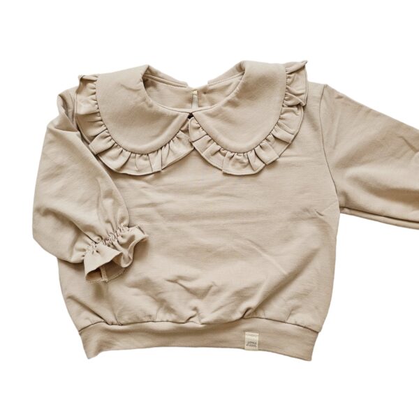 Sweater Roesel kraag beige