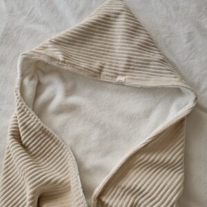 Badcape/Wikkeldoek Rib Sand  bamboe