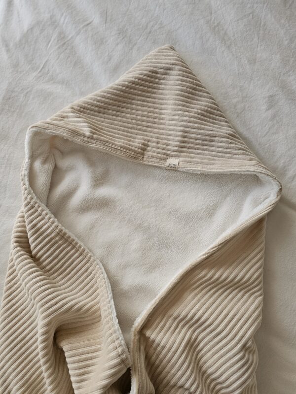 Badcape/Wikkeldoek Rib Sand  bamboe