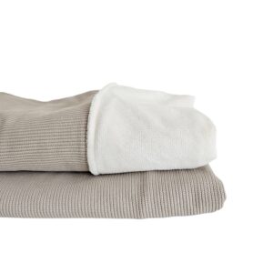Wieg-/ledikantdeken Bamboe - Knit beige