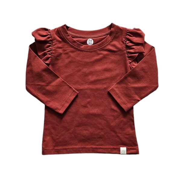 Longsleeve - RUFFLE Dark red