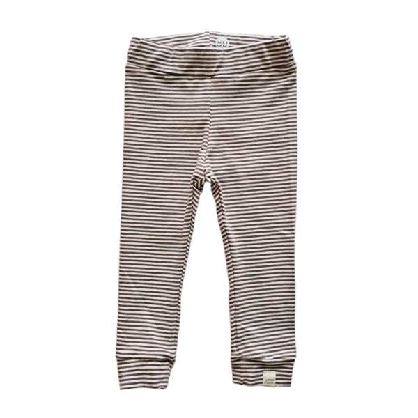 Skinny legging - Smal streep Taupe