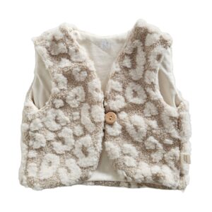 Teddy gilet panter naturel