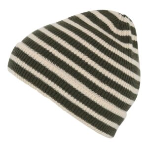 Bergen striped beanie - Ivy Green