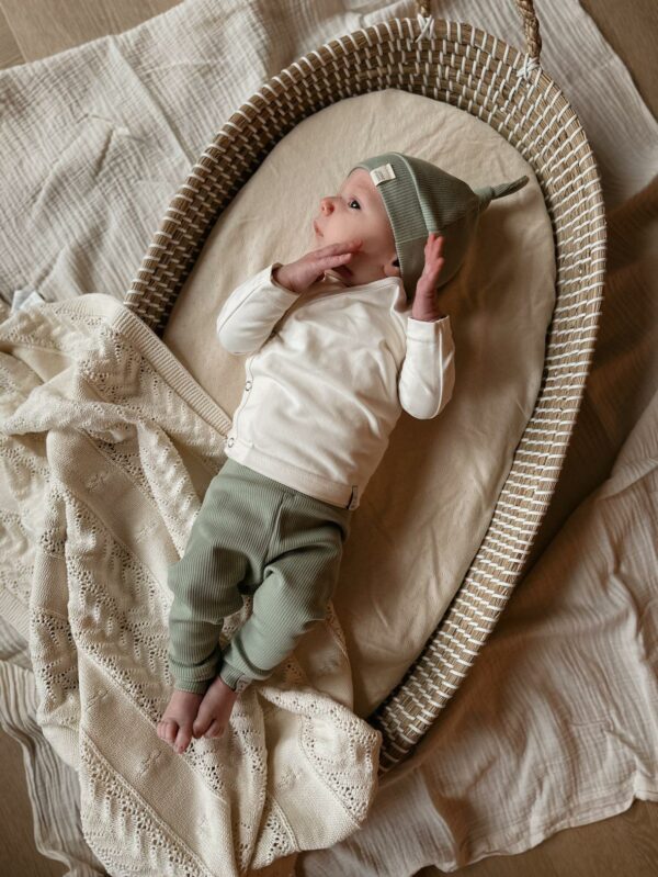 Newborn set -Dusty Green rib