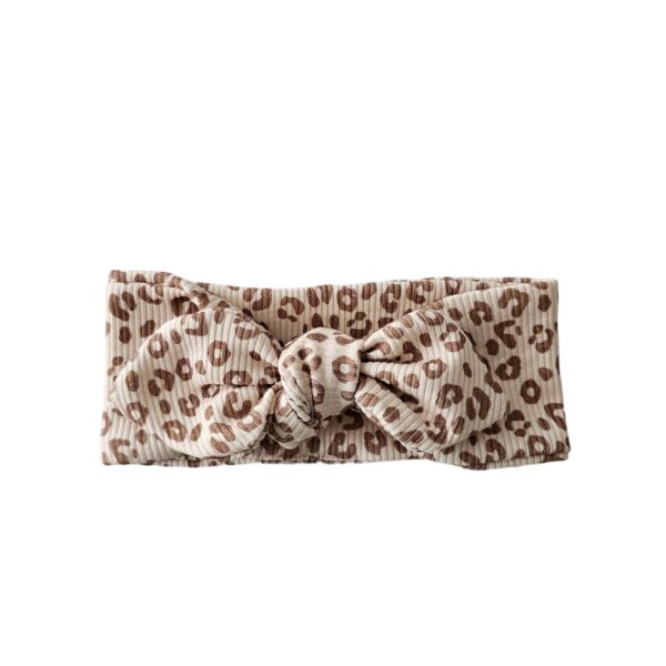 Haarband Breed -  Panter rib beige