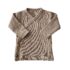 Longsleeve - overslag rib dark beige - Newborn