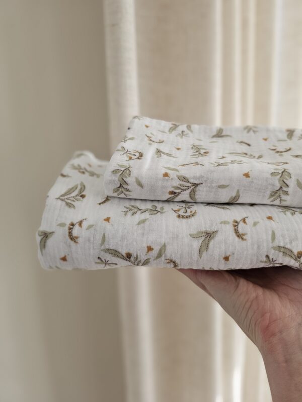 Swaddle - olive leaves