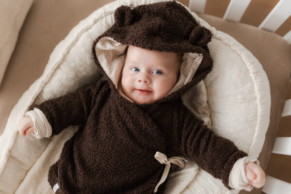 Baby jasje boucle dark brown - Afbeelding 3