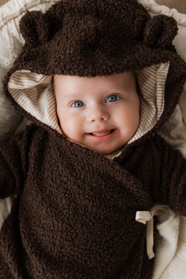 Baby jasje boucle dark brown - Afbeelding 4