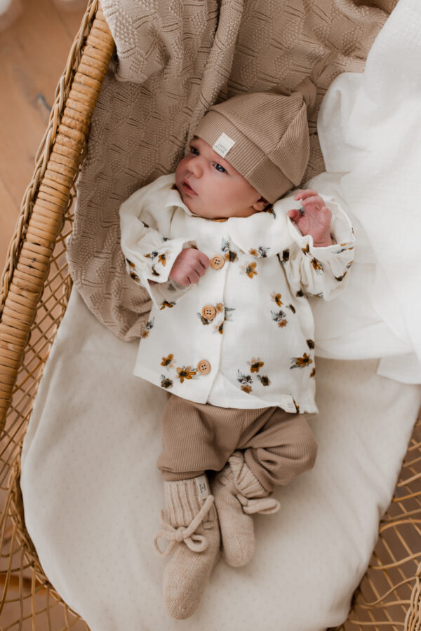 blouse Flowers  brown - Afbeelding 3