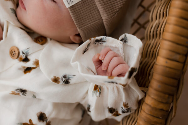 blouse Flowers  brown - Afbeelding 5